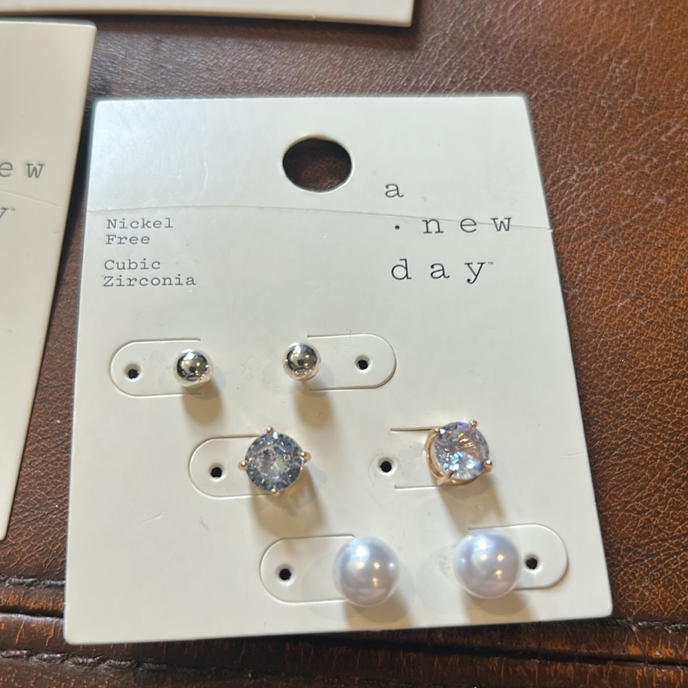 A New Day Silver Gold Nickle Free Earrings Bundle - Picture 4 of 6